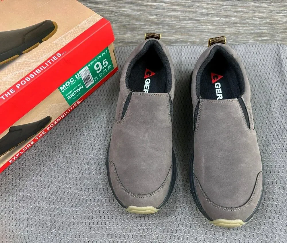 Gerry MOC II Slip-On Shoes Mens Lightweight Casual Sneaker Brown Comfort Sz 9.5
